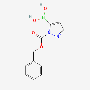 molecular formula C11H11BN2O4 B13727915 1-((Benzyloxy)carbonyl)-1H-pyrazol-5-yl-5-boronic acid 