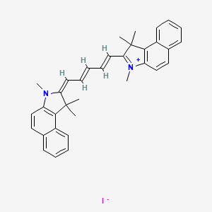 molecular formula C35H35IN2 B13727947 1,1,3-trimethyl-2-((1E,3E,5E)-5-(1,1,3-trimethyl-1H-benzo[e]indol-2(3H)-ylidene)penta-1,3-dien-1-yl)-1H-benzo[e]indol-3-ium iodide 