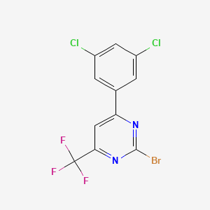 molecular formula C11H4BrCl2F3N2 B13727986 2-Bromo-6-(3,5-dichlorophenyl)-4-(trifluoromethyl)pyrimidine 