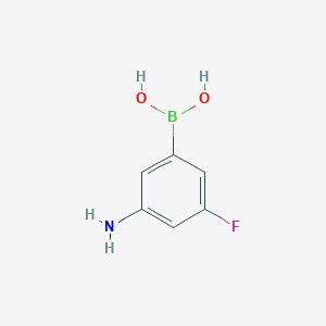 molecular formula C6H7BFNO2 B1372803 (3-Amino-5-fluorophenyl)boronic acid CAS No. 1150114-48-9