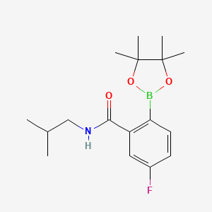 molecular formula C17H25BFNO3 B13728088 5-Fluoro-n-(2-methylpropyl)-2-(tetramethyl-1,3,2-dioxaborolan-2-yl)benzamide 