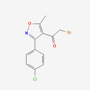 molecular formula C12H9BrClNO2 B1372809 2-Bromo-1-[3-(4-chloro-phenyl)-5-methyl-isoxazol-4-yl]-ethanone CAS No. 1159981-10-8
