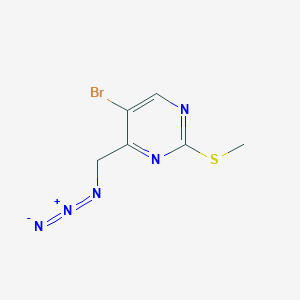 molecular formula C6H6BrN5S B13728122 4-(Azidomethyl)-5-bromo-2-(methylthio)pyrimidine 