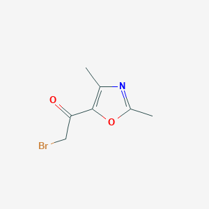 molecular formula C7H8BrNO2 B1372815 2-ブロモ-1-(ジメチル-1,3-オキサゾール-5-イル)エタン-1-オン CAS No. 1218764-94-3