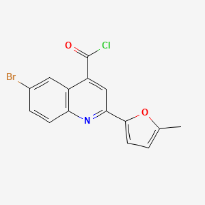 6-Bromo-2-(5-methyl-2-furyl)quinoline-4-carbonyl chloride