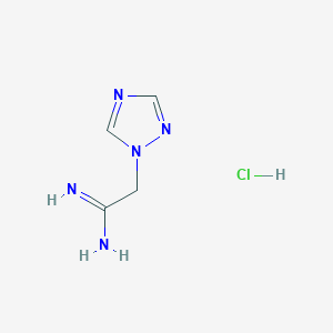 molecular formula C4H8ClN5 B1372823 2-(1H-1,2,4-三唑-1-基)乙酰胺盐酸盐 CAS No. 446276-04-6