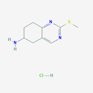 molecular formula C9H14ClN3S B13728237 6-Amino-5,6,7,8-tetrahydro-2-(methylthio)quinazoline hydrochloride 