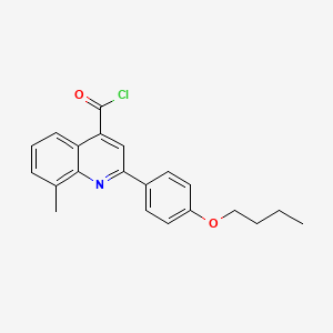 molecular formula C21H20ClNO2 B1372832 2-(4-丁氧基苯基)-8-甲基喹啉-4-酰氯 CAS No. 1160254-59-0