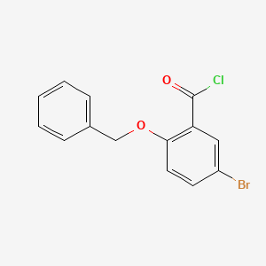 molecular formula C14H10BrClO2 B1372833 2-(苄氧基)-5-溴苯甲酰氯 CAS No. 1160249-51-3