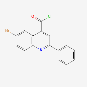 molecular formula C16H9BrClNO B1372835 6-溴-2-苯基喹啉-4-甲酰氯 CAS No. 1160253-29-1