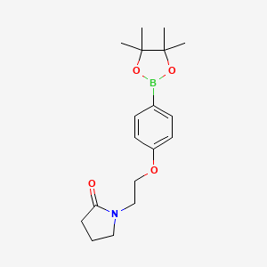 1-(2-(4-(4,4,5,5-Tetramethyl-1,3,2-dioxaborolan-2-yl)phenoxy)ethyl)pyrrolidin-2-one