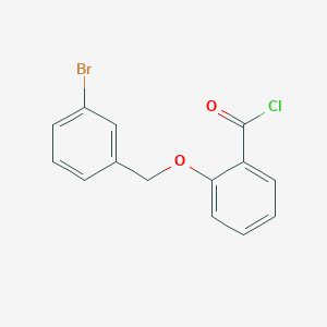 B1372843 2-[(3-Bromobenzyl)oxy]benzoyl chloride CAS No. 1160249-93-3