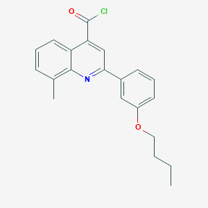 molecular formula C21H20ClNO2 B1372845 2-(3-丁氧苯基)-8-甲基喹啉-4-甲酰氯 CAS No. 1160254-67-0