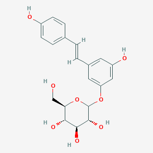 (3R,4S,5S,6R)-2-(3-hydroxy-5-((E)-4-hydroxystyryl)phenoxy)-6-(hydroxymethyl)tetrahydro-2H-pyran-3,4,5-triol