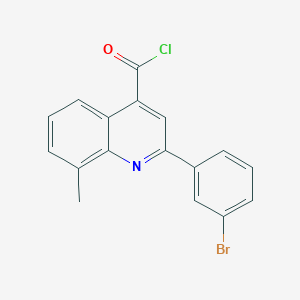 molecular formula C17H11BrClNO B1372850 2-(3-溴苯基)-8-甲基喹啉-4-羰基氯 CAS No. 1160254-35-2