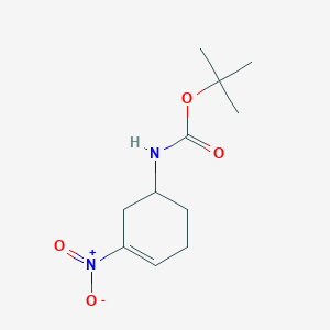 molecular formula C11H18N2O4 B13728506 (3-Nitrocyclohex-3-enyl)-carbamic acid tert-butyl ester 