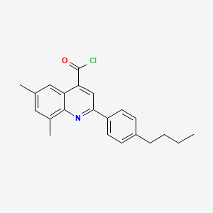 molecular formula C22H22ClNO B1372851 2-(4-丁基苯基)-6,8-二甲基喹啉-4-酰氯 CAS No. 1160262-71-4