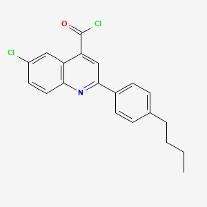 molecular formula C20H17Cl2NO B1372852 2-(4-丁基苯基)-6-氯喹啉-4-酰氯 CAS No. 1160263-19-3
