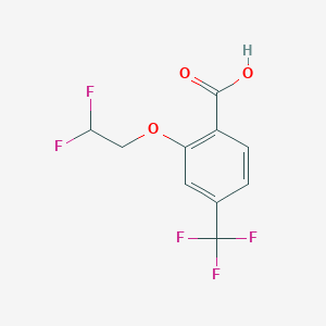 molecular formula C10H7F5O3 B13728521 2-(2,2-Difluoroethoxy)-4-trifluoromethylbenzoic acid 