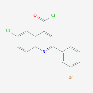 molecular formula C16H8BrCl2NO B1372853 2-(3-溴苯基)-6-氯喹啉-4-甲酰氯 CAS No. 1160263-26-2