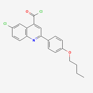 molecular formula C20H17Cl2NO2 B1372854 2-(4-Butoxyphenyl)-6-chloroquinoline-4-carbonyl chloride CAS No. 1160263-40-0