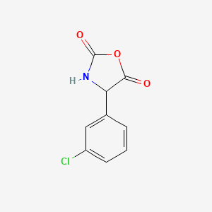 molecular formula C9H6ClNO3 B13728560 4-(3-Chlorophenyl)oxazolidine-2,5-dione 