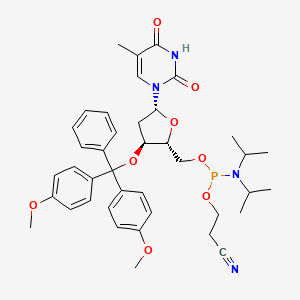 molecular formula C40H49N4O8P B13728565 5'-O-[(Diisopropylamino)-(2-cyanoethoxy)phosphinyl]-3'-O-(4,4'-dimethoxytrityl)thymidine 