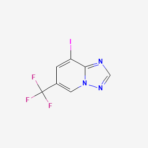 molecular formula C7H3F3IN3 B13728583 8-Iodo-6-(trifluoromethyl)-[1,2,4]triazolo[1,5-a]pyridine 