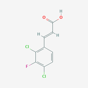 molecular formula C9H5Cl2FO2 B13728624 2,4-Dichloro-3-fluorocinnamic acid 