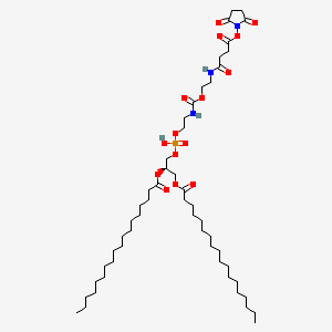 molecular formula C52H94N3O15P B13728636 [(2R)-3-[2-[2-[[4-(2,5-dioxopyrrolidin-1-yl)oxy-4-oxobutanoyl]amino]ethoxycarbonylamino]ethoxy-hydroxyphosphoryl]oxy-2-octadecanoyloxypropyl] octadecanoate 