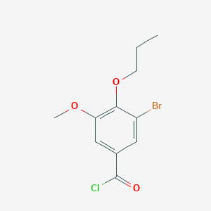 molecular formula C11H12BrClO3 B1372869 3-Bromo-5-methoxy-4-propoxybenzoyl chloride CAS No. 1160250-42-9