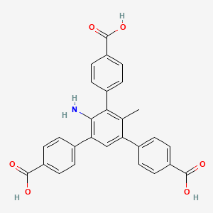 molecular formula C28H21NO6 B13728718 4-[4-amino-3,5-bis(4-carboxyphenyl)-2-methylphenyl]benzoic acid 