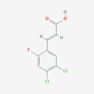 molecular formula C9H5Cl2FO2 B13728773 (E)-3-(4,5-dichloro-2-fluorophenyl)prop-2-enoic acid 