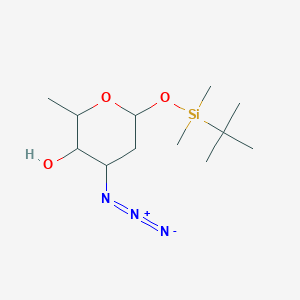 molecular formula C12H25N3O3Si B13728795 4-Azido-6-[tert-butyl(dimethyl)silyl]oxy-2-methyloxan-3-ol 