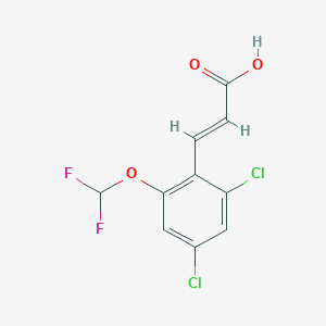 molecular formula C10H6Cl2F2O3 B13728838 3-(2,4-Dichloro-6-(difluoromethoxy)phenyl)acrylic acid 