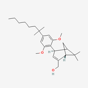 molecular formula C27H42O3 B13728843 ((1S,4S,5S)-4-(2,6-dimethoxy-4-(2-methyloctan-2-yl)phenyl)-6,6-dimethylbicyclo[3.1.1]hept-2-en-2-yl)methanol 