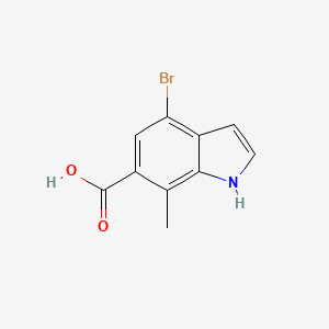 molecular formula C10H8BrNO2 B1372890 4-Bromo-7-methyl-indole-6-caboxylic acid CAS No. 1167055-60-8