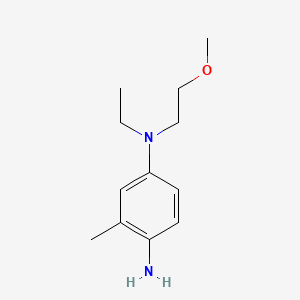 molecular formula C12H20N2O B13728927 N'-Ethyl-N'-(2-methoxyethyl)-2-methylbenzene-1,4-diamine CAS No. 38264-80-1