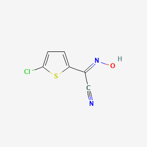 molecular formula C6H3ClN2OS B13728930 5-Chloro-alpha-(hydroxyimino)thiophen-2-acetonitrile CAS No. 42520-76-3