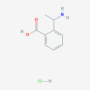 molecular formula C9H12ClNO2 B1372894 2-(1-Aminoethyl)benzoic acid hydrochloride CAS No. 658683-12-6