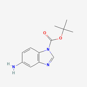 molecular formula C12H15N3O2 B1372896 tert-Butyl 5-amino-1H-benzo[d]imidazole-1-carboxylate CAS No. 297756-31-1