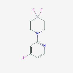 molecular formula C10H11F2IN2 B13728978 2-(4,4-Difluoropiperidin-1-yl)-4-iodopyridine 