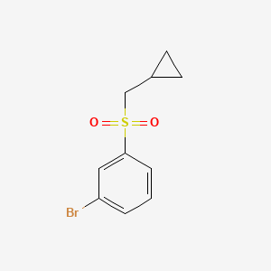 molecular formula C10H11BrO2S B1372898 1-溴-3-环丙基甲磺酰基-苯 CAS No. 1220039-45-1