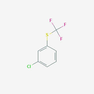 molecular formula C7H4ClF3S B13728993 1-(Trifluoromethylthio)-3-chlorobenzene CAS No. 403-68-9