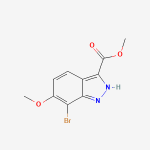 molecular formula C10H9BrN2O3 B1372901 7-Bromo-6-methoxy-1H-indazole-3-carboxylic acid methyl ester CAS No. 1263378-38-6
