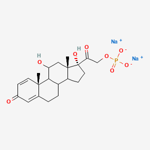 molecular formula C21H27Na2O8P B13729016 disodium;[2-[(10R,13S,17R)-11,17-dihydroxy-10,13-dimethyl-3-oxo-7,8,9,11,12,14,15,16-octahydro-6H-cyclopenta[a]phenanthren-17-yl]-2-oxoethyl] phosphate 