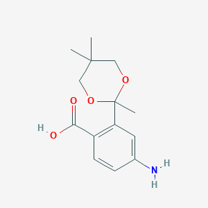 4-Amino-2-(2,5,5-trimethyl-1,3-dioxan-2-yl)benzoic acid