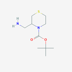 B1372905 Tert-butyl 3-(aminomethyl)thiomorpholine-4-carboxylate CAS No. 1220039-36-0