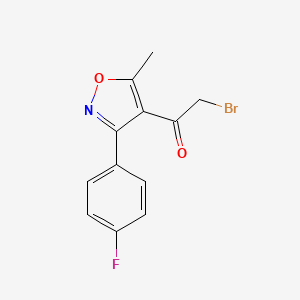 molecular formula C12H9BrFNO2 B1372913 2-Bromo-1-[3-(4-fluorophenyl)-5-methyl-1,2-oxazol-4-yl]ethan-1-one CAS No. 914287-61-9