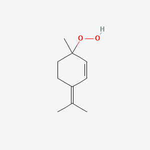 molecular formula C10H16O2 B13729175 1-Methyl-4-(propan-2-ylidene)cyclohex-2-en-1-yl hydroperoxide CAS No. 3330-45-8